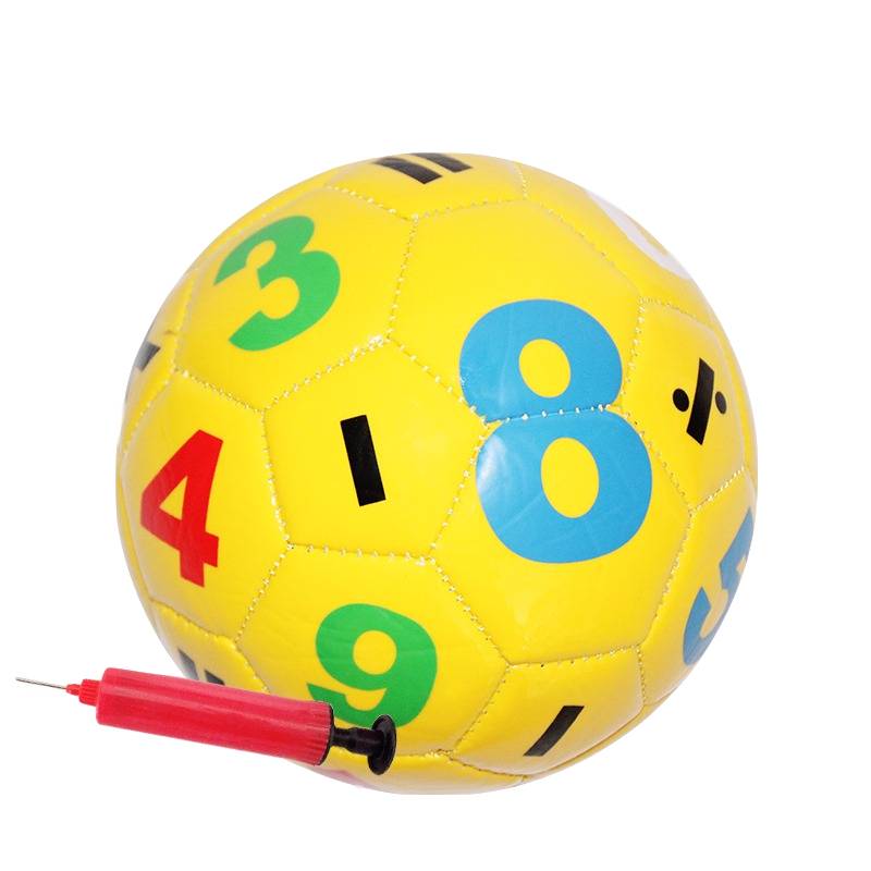 No. 2 Football Baby Know the Letter Digital Sphere toy Children's Leather Ball Inside Kindergarten Toys