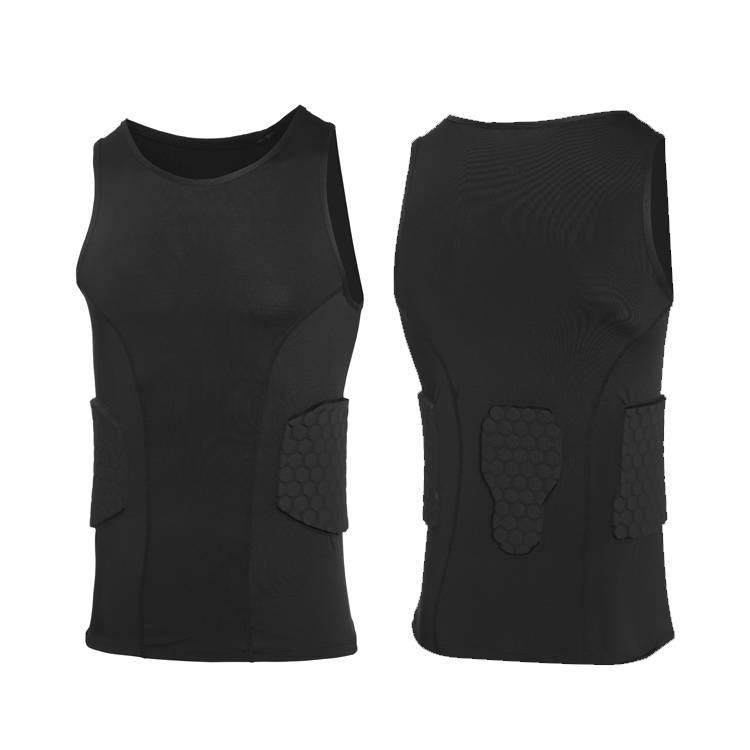 Pro honeycomb -like collision jacket Short -sleeved pads tights tights basketball protective vest shorts football armor jacket