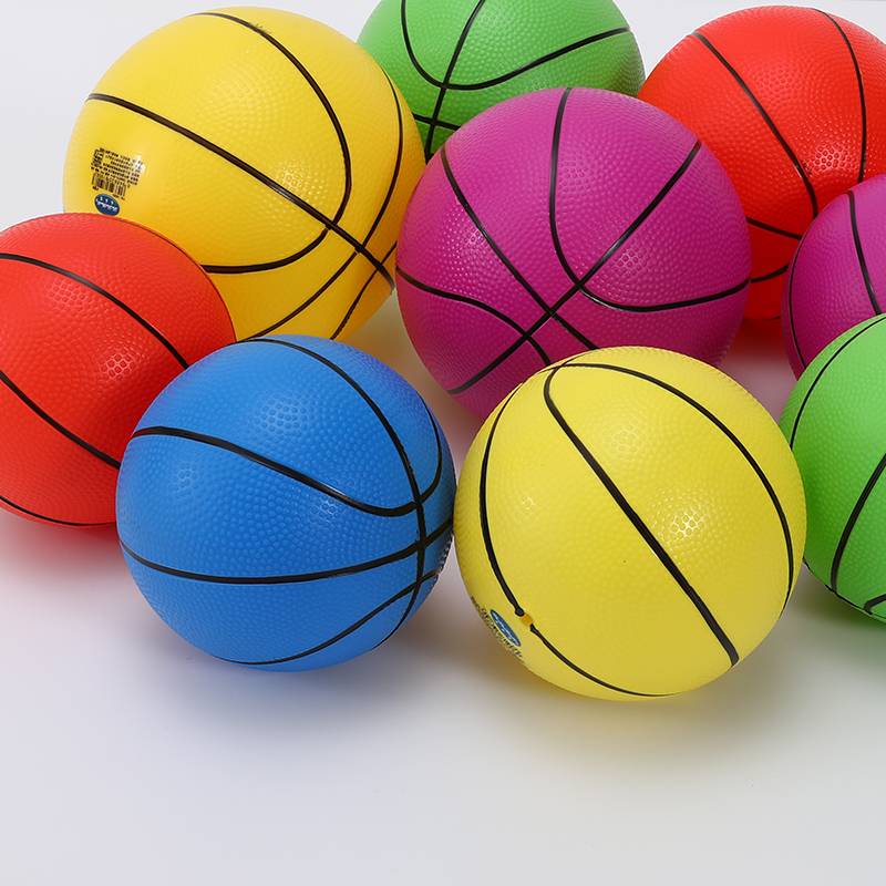 Children's small leather ball thickened small basketball inflatable elastic toy ball kindergarten dedicated shooting player grab football