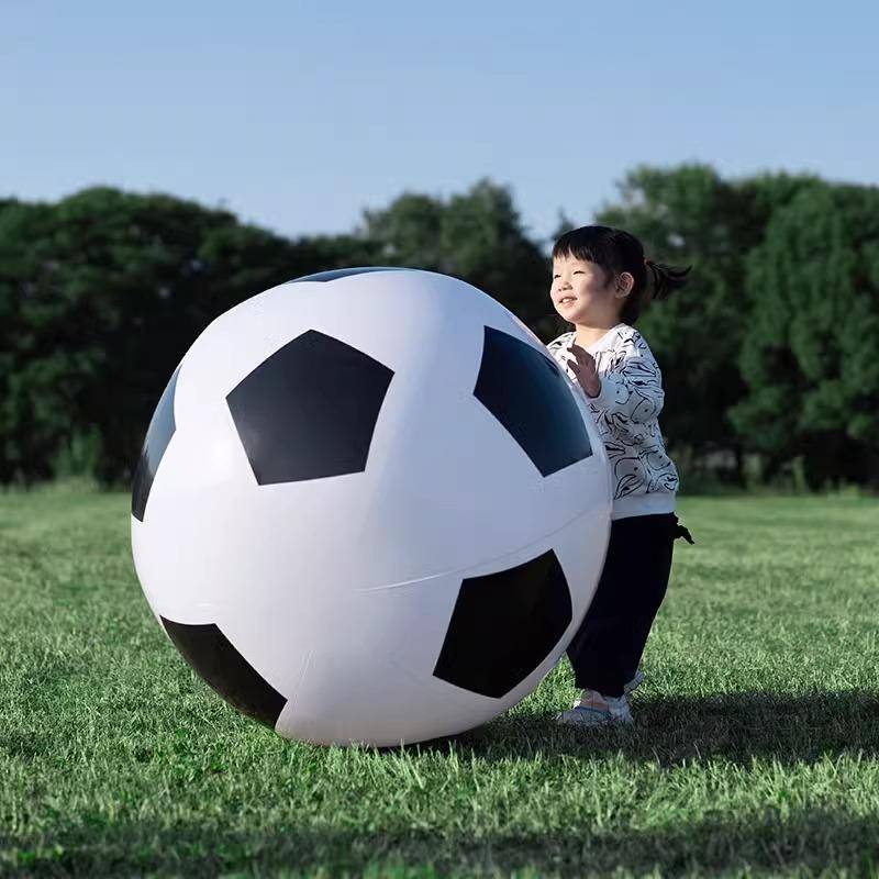 Outdoor inflatable big football parent -child interactive children toy ball ball -specific leather ball beach grass giant ball