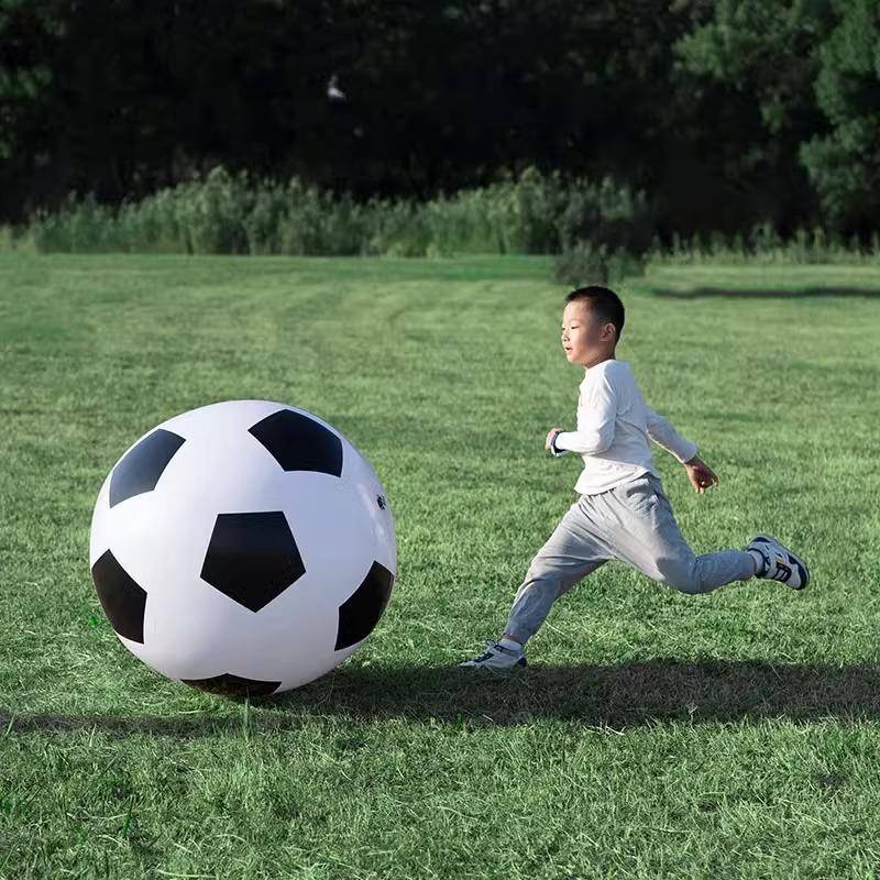Outdoor inflatable big football parent -child interactive children toy ball ball -specific leather ball beach grass giant ball