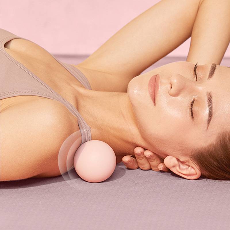 Silicone massage ball relaxes muscle head and feet 6.3cm fitness yoga ball 63mm single -ball hockey fascia ball