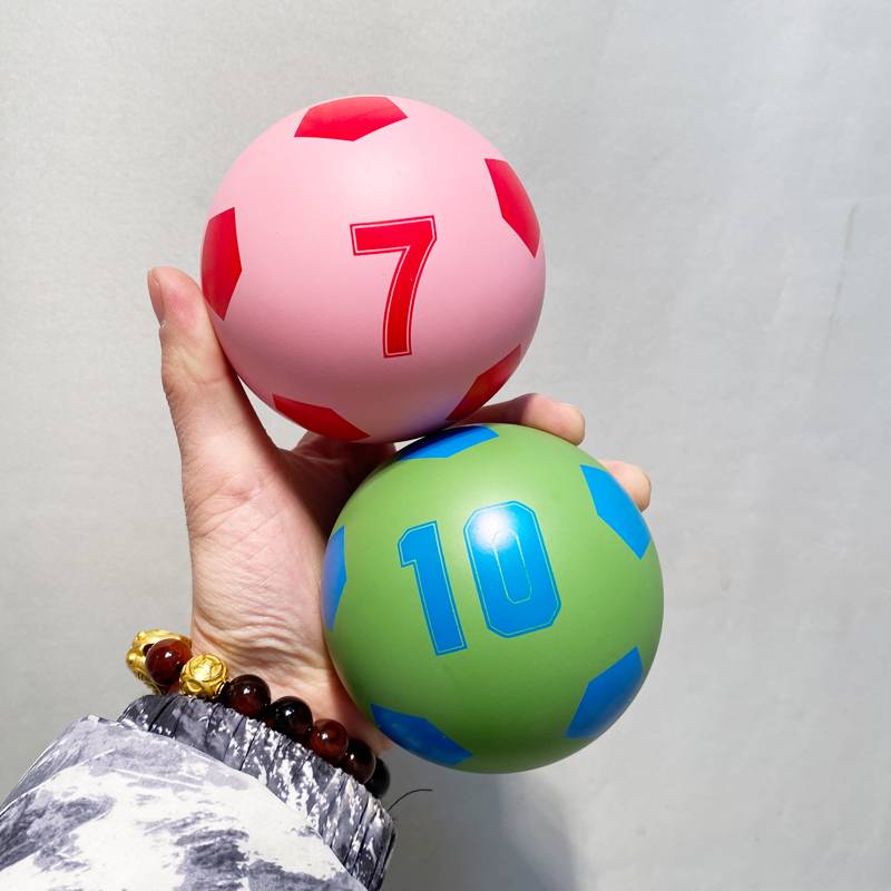 Large hollow pink small football+green small football