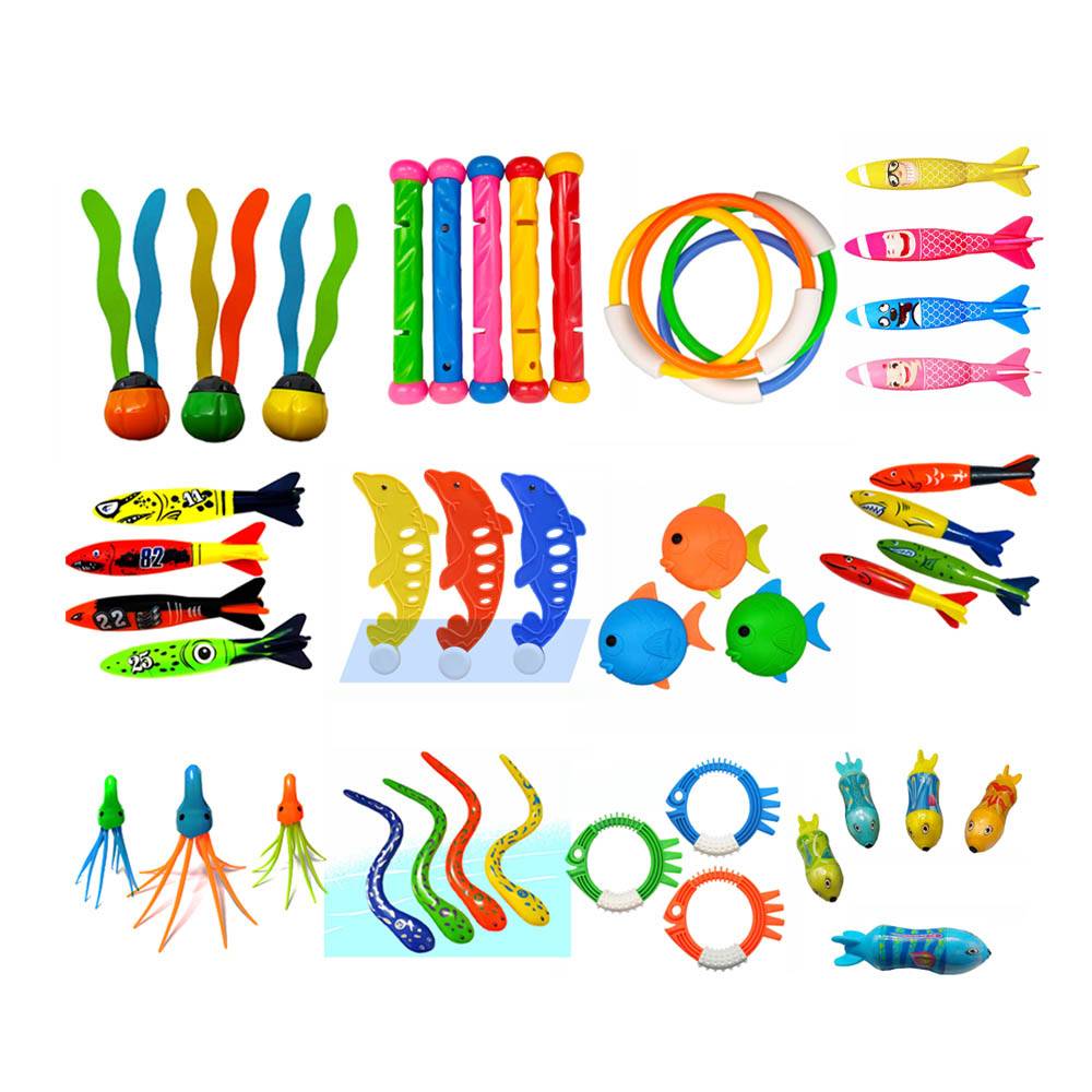 Children's swimming training diving toys sinking water underwater fish torpedo, seagrass, educating early education parent -child swimming pool teaching aids