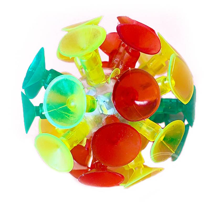 Early education kindergarten children's light -emitting interactive flash card throw ball sticky ball toy English teaching aid sucking ball