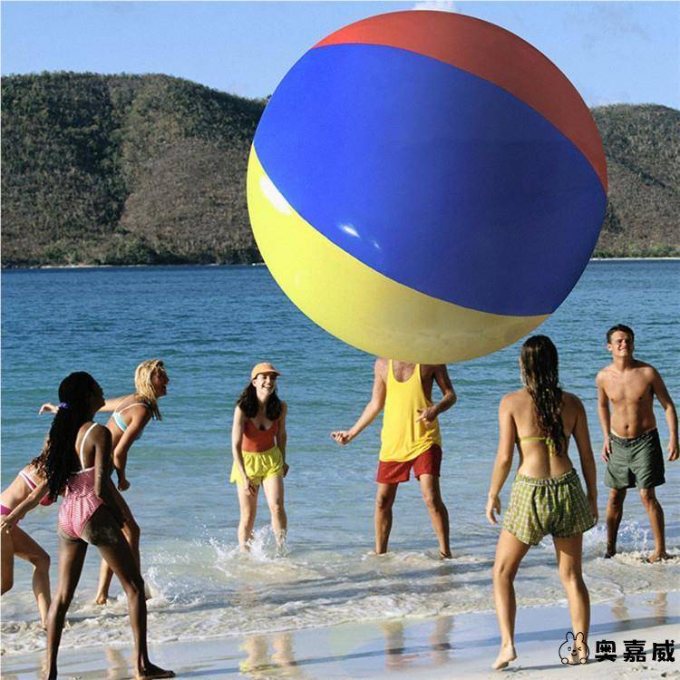 Outdoor inflatable football parent -child interactive activity celebration children's leather ball, toy grass giant beach volleyball