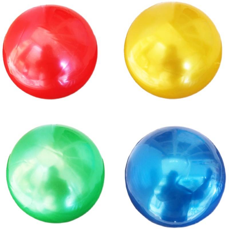 Kindergarten small leather ball thickened inflatable baby bouncing toy ball children thickened large practice elastic shot