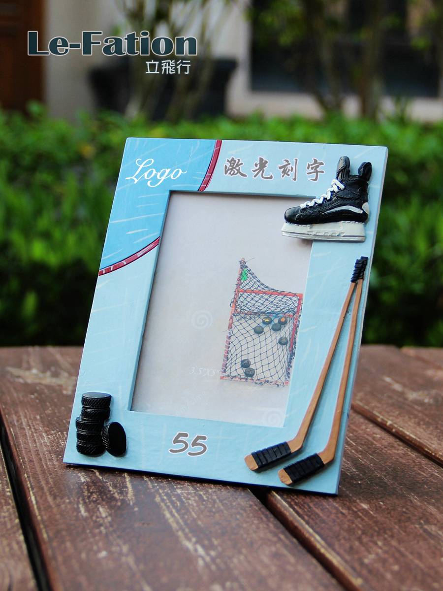 Ice hockey hockey creative three -dimensional relief decorative table display frame club competition commemorative gift birthday gift