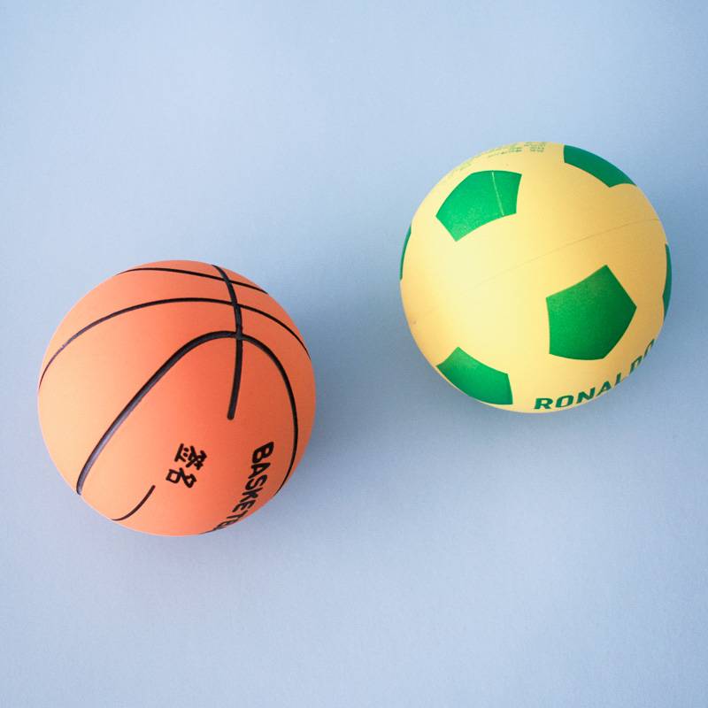 Primary color basketball+yellow football
