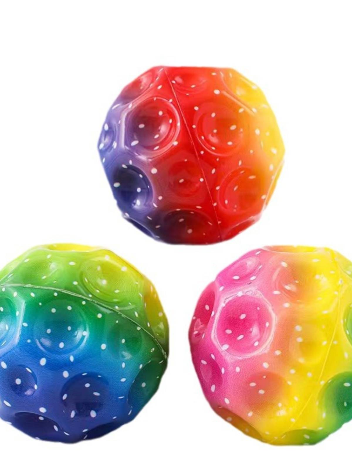 Cross -border explosion colorful elastic ball high pop -up ball pommel PU foam ball multi -porous ball parent -child interactive decompression toys