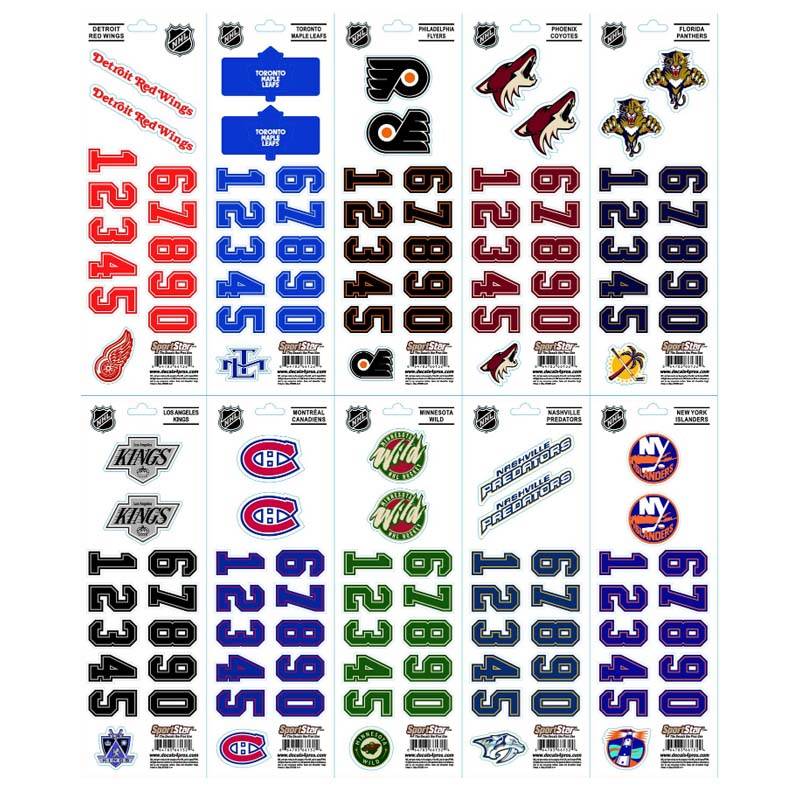 The new ice hockey sticker helmet number number digital sticker alliance team sticker ice hockey hocked fans sticker stickers