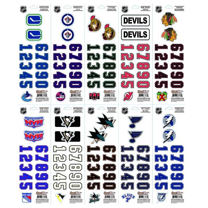 The new ice hockey sticker helmet number number digital sticker alliance team sticker ice hockey hocked fans sticker stickers