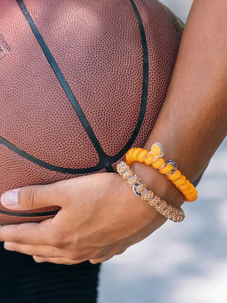 Teleties telephone line hair rope large intestine net red hair ring bracelet high elastic European and American fashion pendant sports series