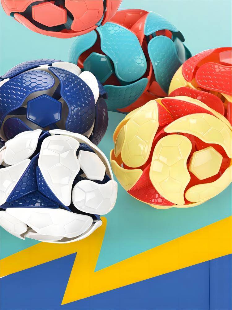 Hand -throwing color ball football kindergarten children's puzzle interest interactive fingertips piping gyroscopy toy parent -child outdoor outdoor