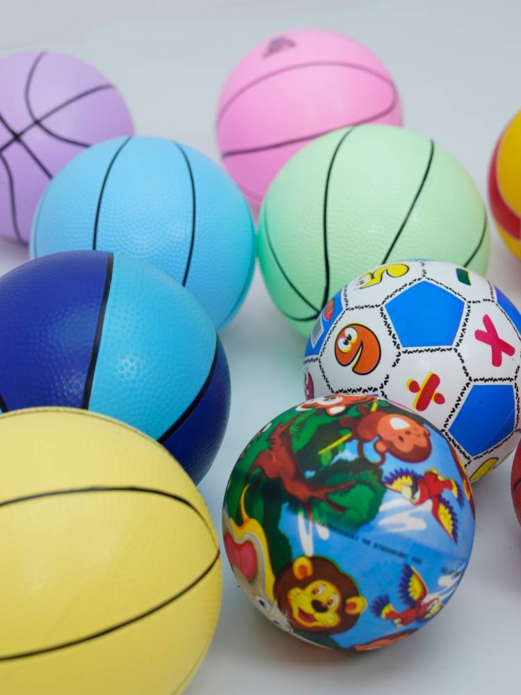 Children's small leather ball sensor training football young children playing basketball baby ball sports small ball toys push the ball on the ground