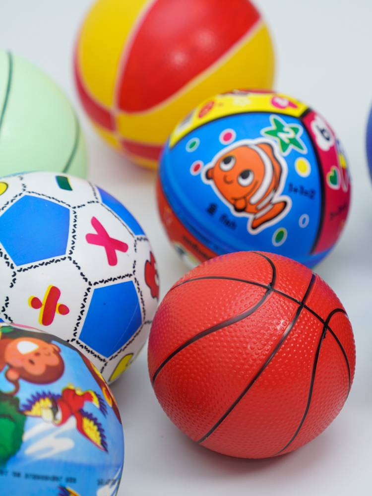 Children's small leather ball sensor training football young children playing basketball baby ball sports small ball toys push the ball on the ground
