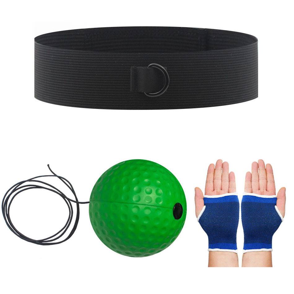 Knitting headband+40 grams of green soft ball+blue and white handle