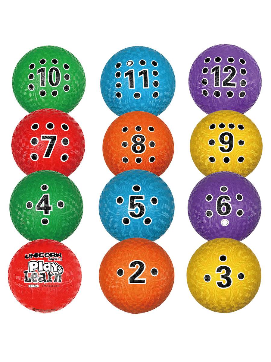 Digital rubber playball 6/8.5 -inch teaching for digital soft ball rainbow six -color set indoor and outdoor universal