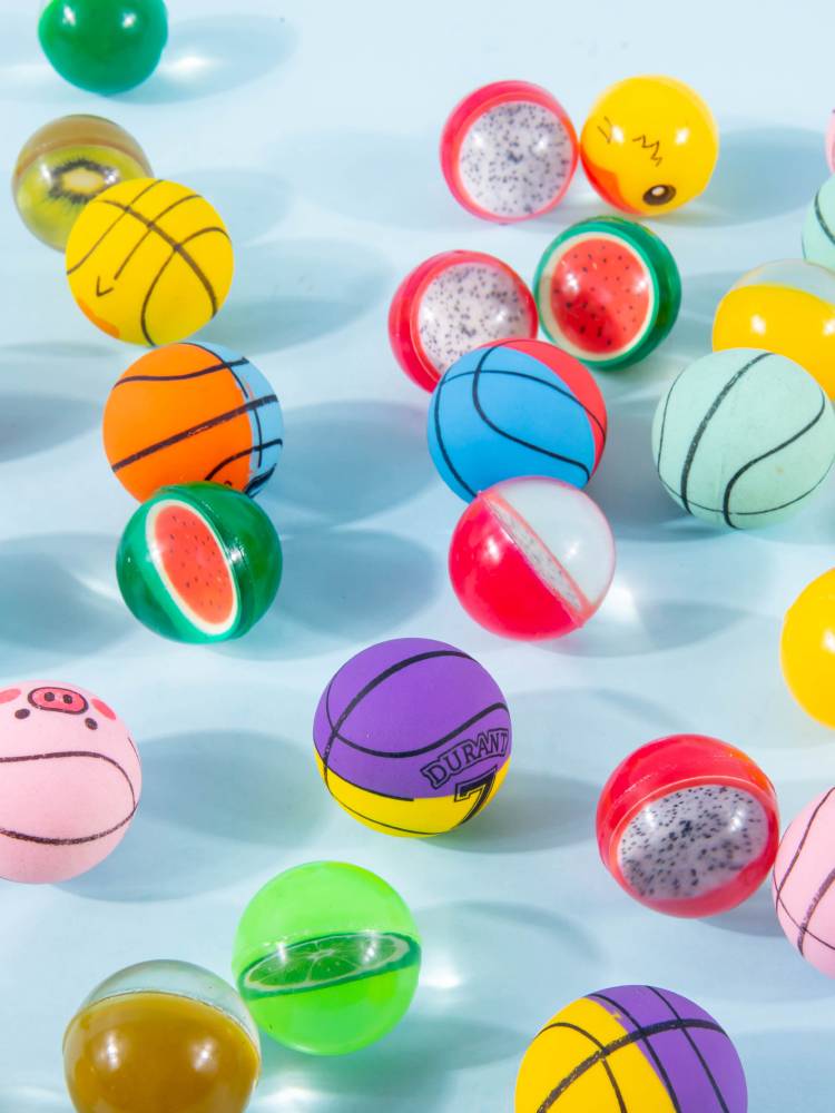 No. 32 Rubber Plastic Ball Child Jumping Bullet Bouncing Bouncing Ball Ball Glowing Intellectual Dragon Pearl Ball Toys