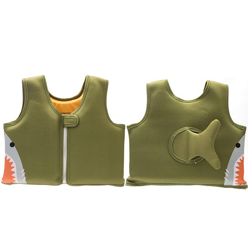Green shark-buoyancy vest