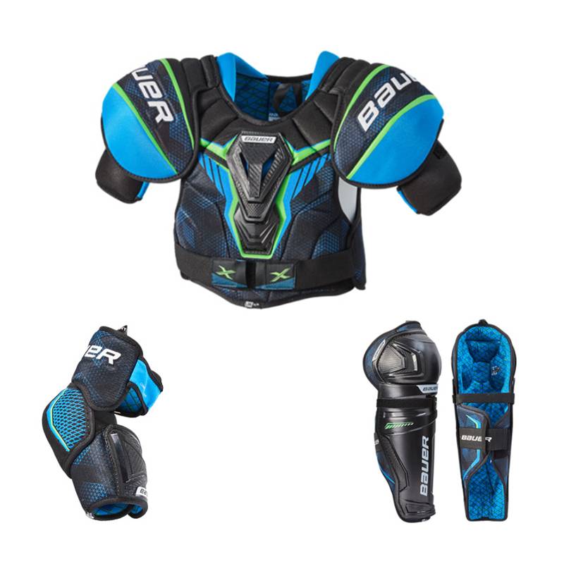 New Ball Hockey Protective BAUER X Young Adult Beginning Hockey Protective Beckles Elbow Kneeling Kneeling Legs and Legs