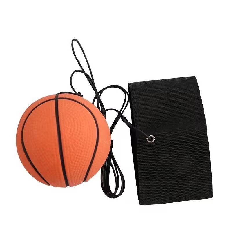 Wrist elastic ball Children's magical mute bracelet bombs bouncing balls indoor back force banded rope leather ball back