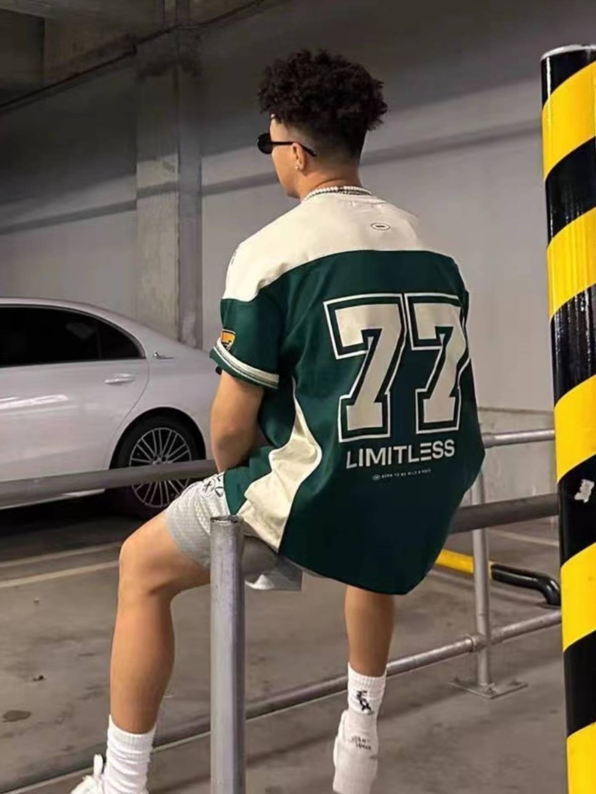 European and American style ice hockey short -sleeved T -shirt men's retro sports high street casual rugby uniform basketball hip -hop jersey shirt