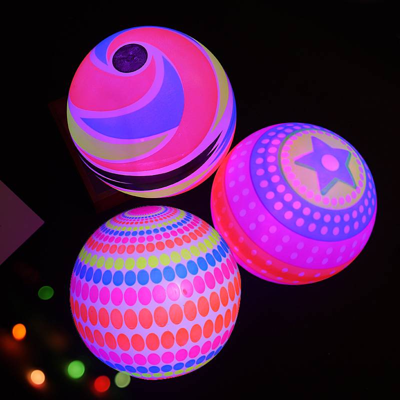 Glowing Skin Skillless Net Red Field Stall Fitness Ball Flash Basketball Male and Children Shooting Ball Flequatant Toys