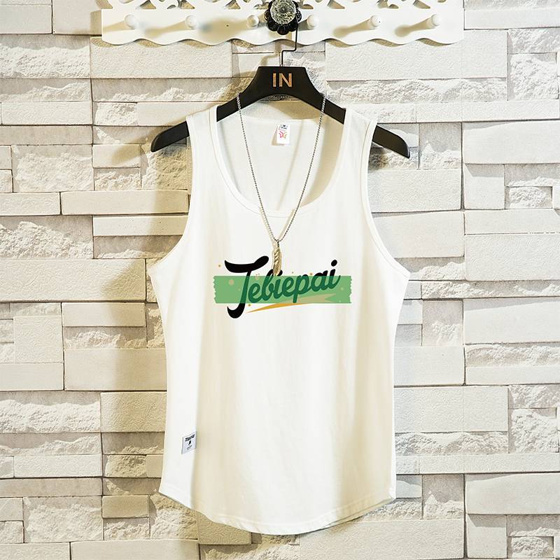 Summer thin sports vest men's trend loose ice silk fast drying shoulder basketball fitness sleeveless T -shirt bottoming shirt