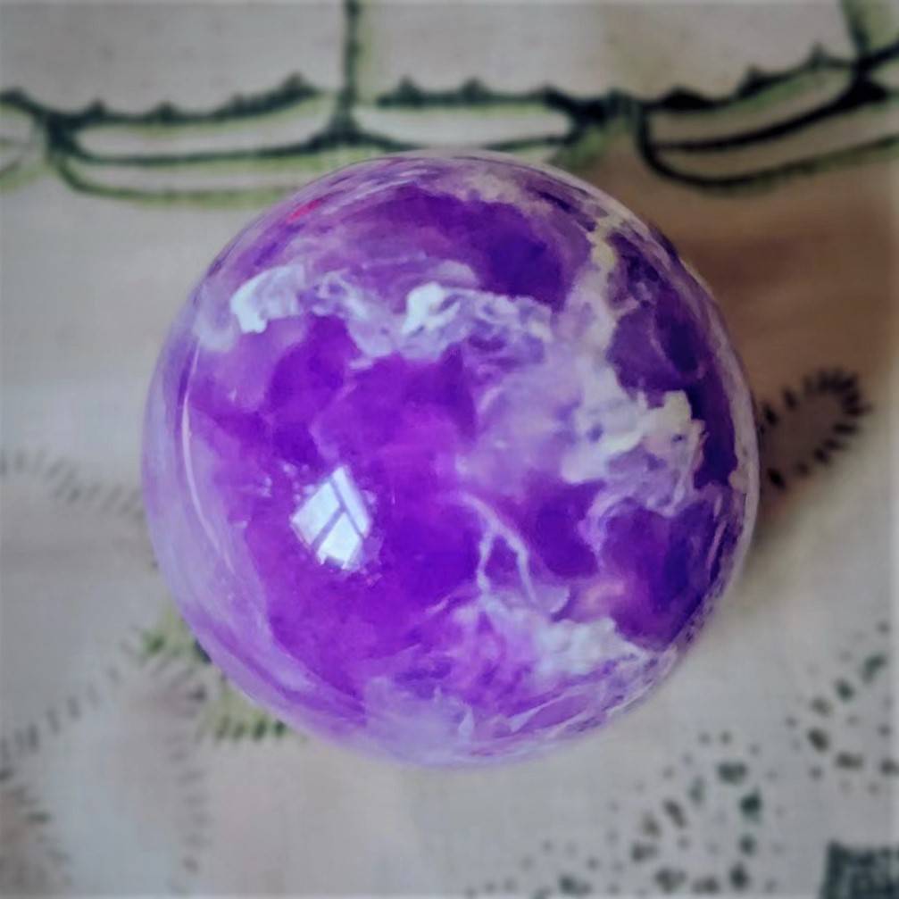6cm purple solid cloud color ball 1