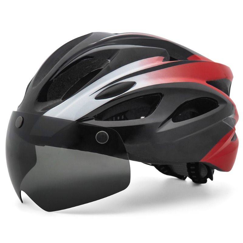 Bicycle helmet Men's mountain vehicle road bicycle cycling breathable and safe fiddles male and female magnetic suction big head circumference tension