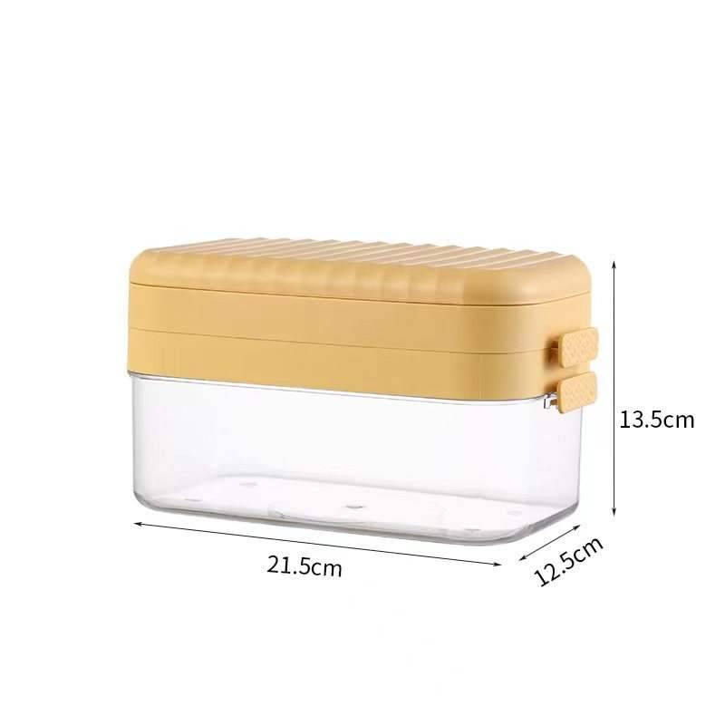 Ice mold household silicone soft ice grid storage box artifact refrigerator frozen ice hockey ice box dust prevention skewers