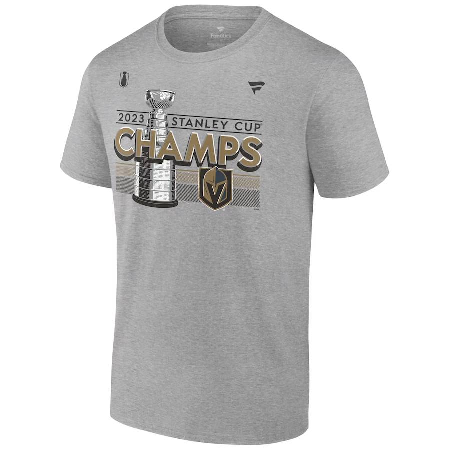 American NHL purchasing genuine Vegas Gold Knights 2023 Stanley Cup T -shirt Ice Hockey Champions Short Sleeve