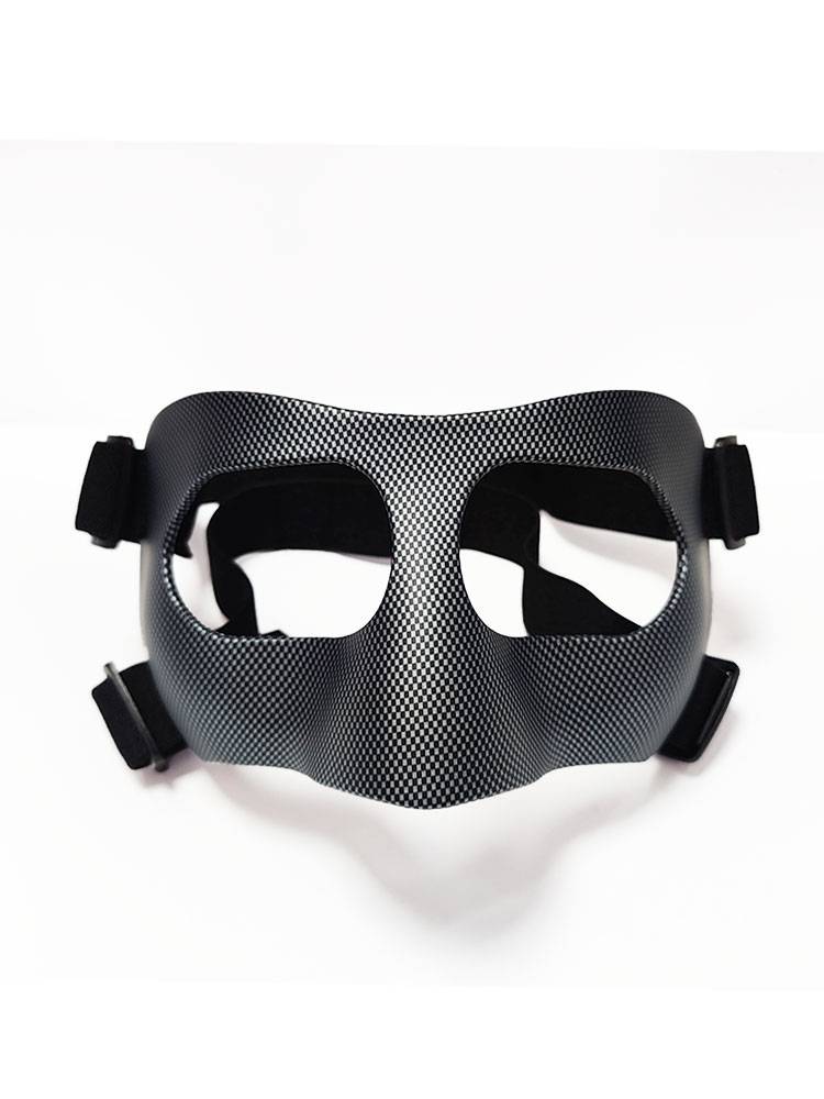 Basketball sports face protection mask black mesh pattern can adjust high -end football game nasal eyebrows and bone mask