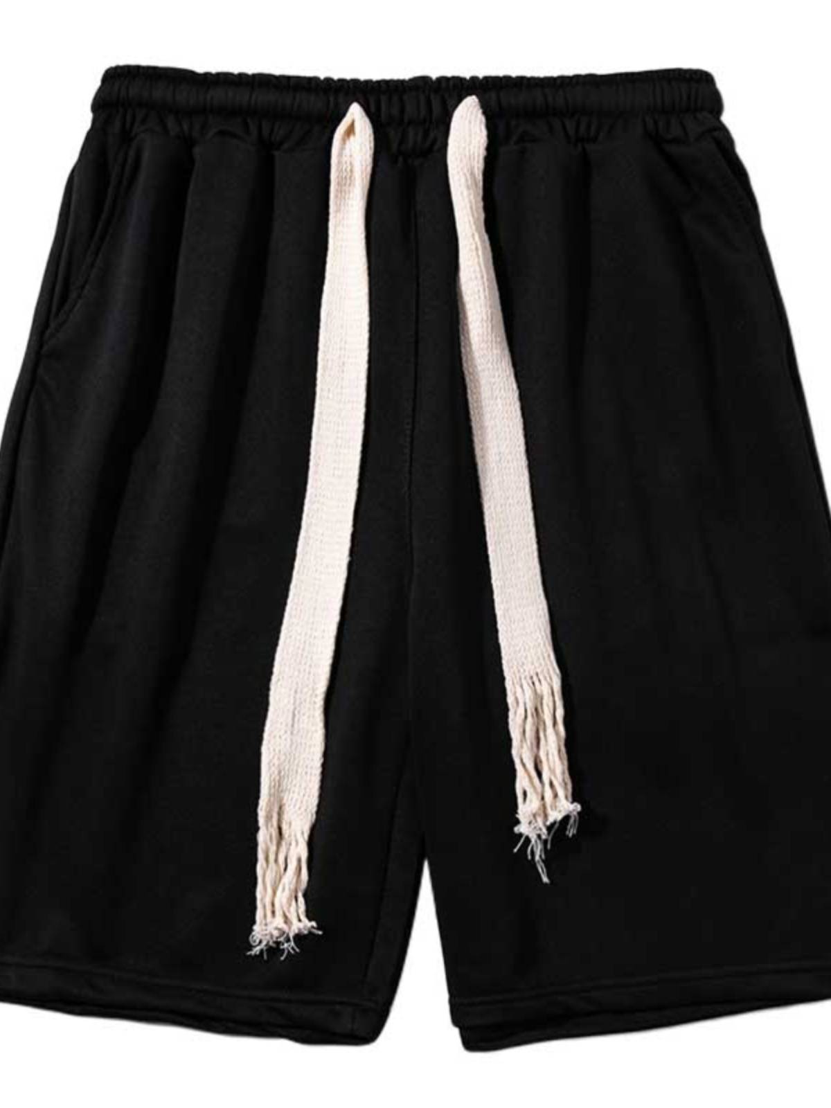 Short pants men's summer tide solid color versatile leisure sport pants pants thin summer black large size ice silk pants