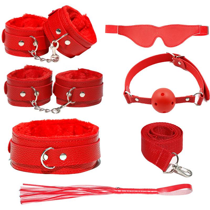 Six -piece red plush skin