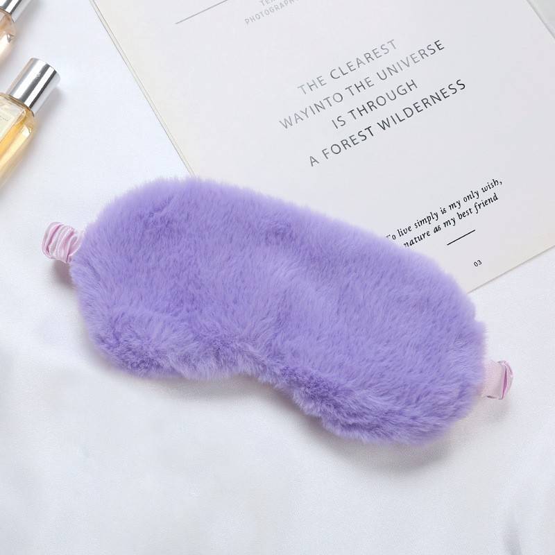 Purple plush eye mask