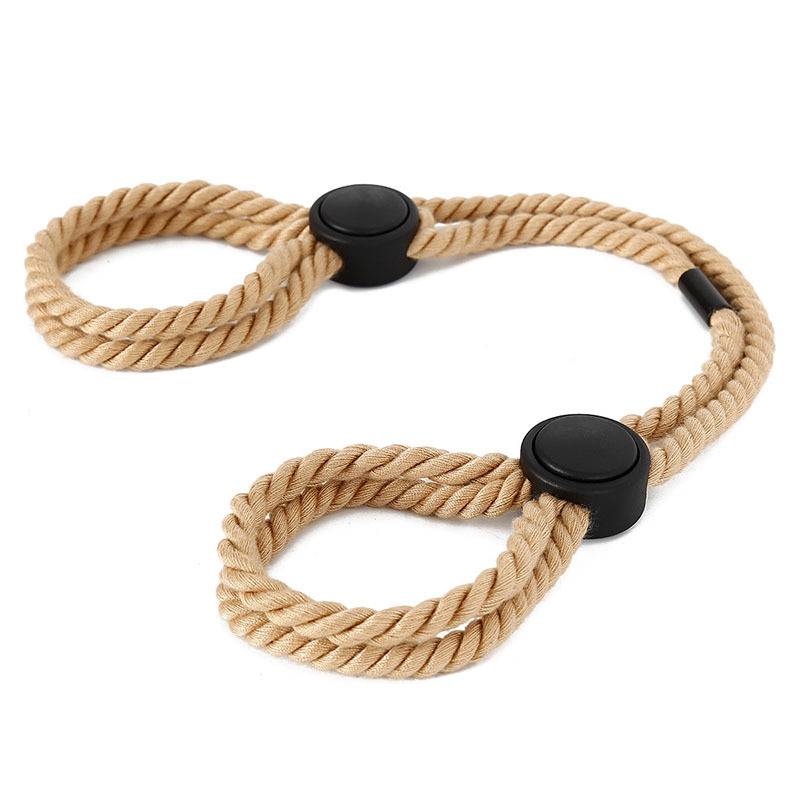 Cotton rope handcuffs-beige (adjustable)