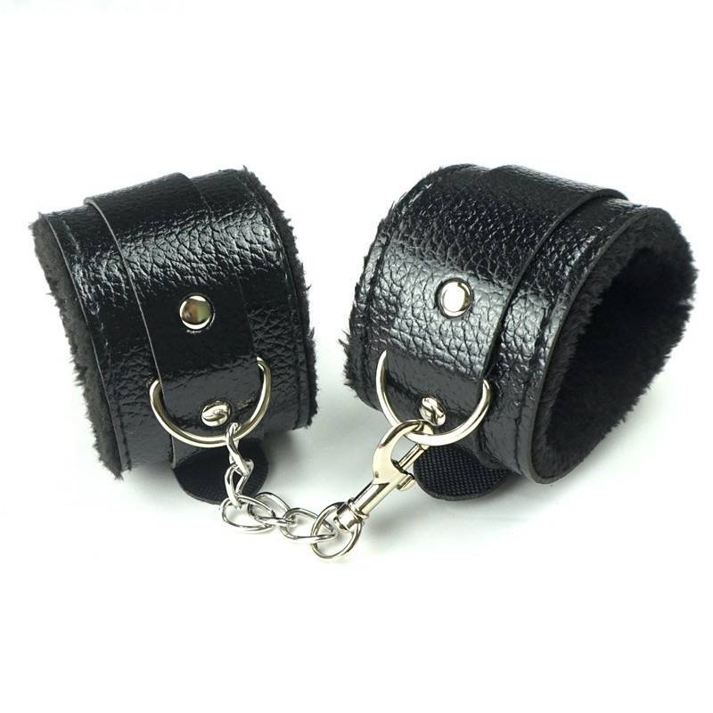 Black plush footcuffs