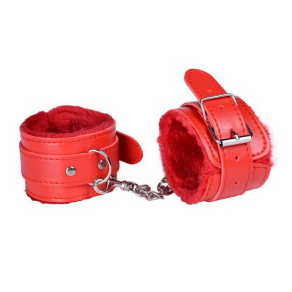 Red plush footcuffs