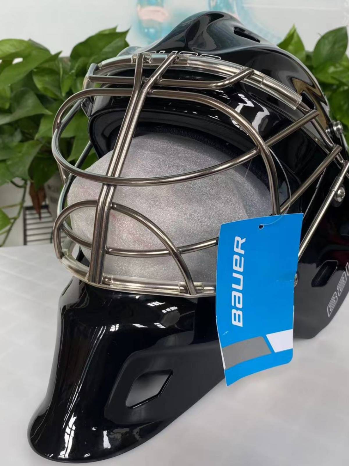 Bauer Baoer ice hockey goalkeeper helmet NME One youth adult goalkeeper competition class cat eyelid helmet