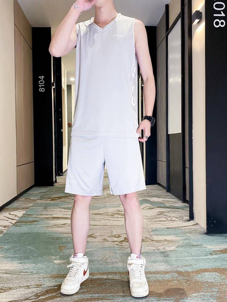 Genuine Jordan jersey basketball male summer ice silk fast dry sleeveless T -shirt uniform running sports fitness morning run basket