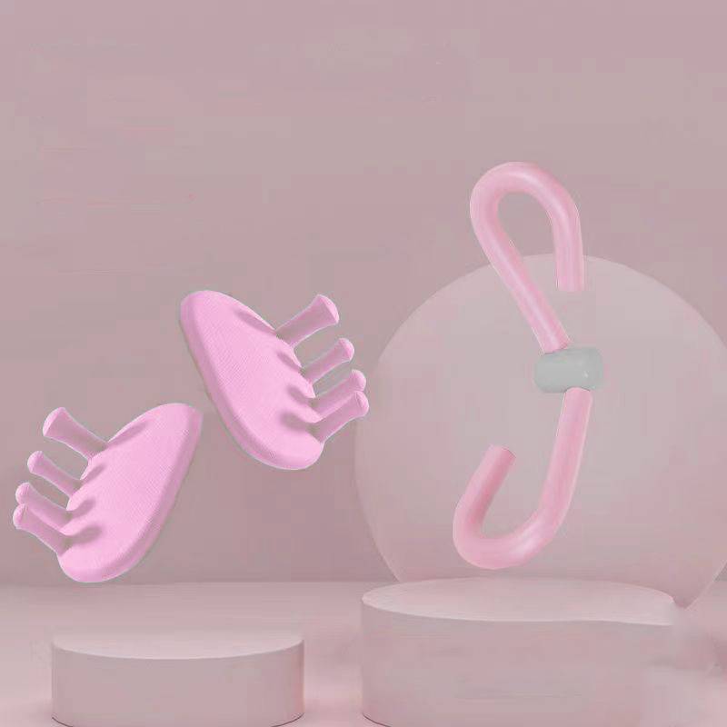 Beautiful leg training portfolio [pink arch training device+pink leg clipper]