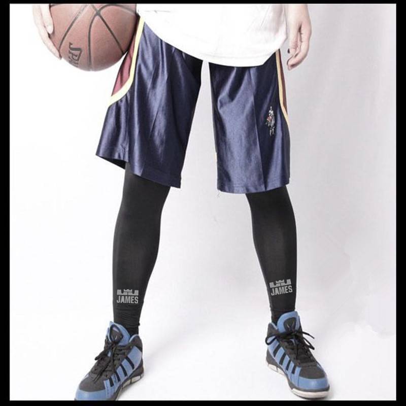 Basketball leg protection pantyhose sleeve plus long -legged sports knee pads children's sunscreen ice silk running men and women legs