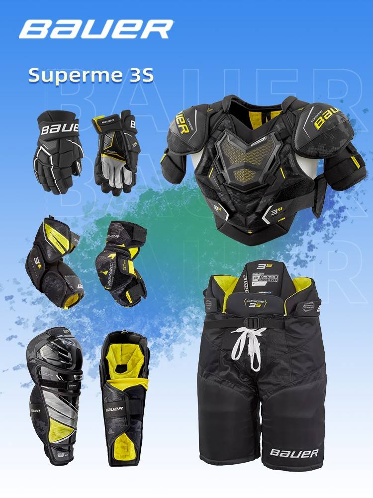 Bauer Ball Hockey Protective 3S Adult Anti -Pants Children's Music Hockey Gloves Full Set Equipment