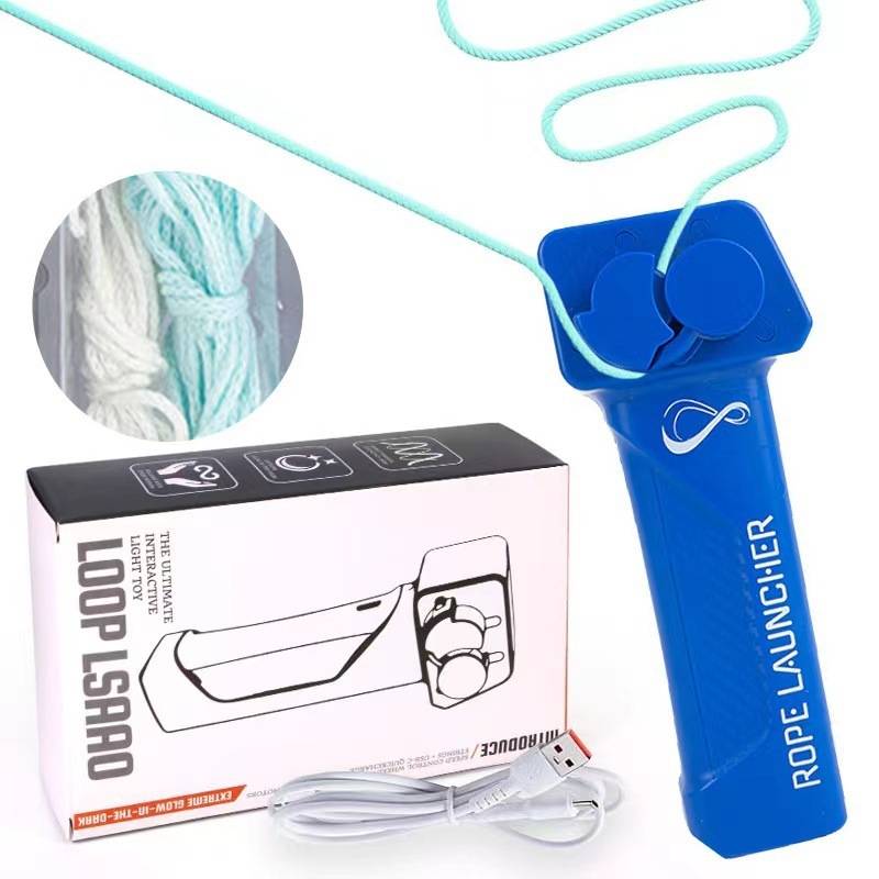 Night -light rope launcher, the same rope launcher zipstring handheld can be adjusted, speed adjustment rope toy