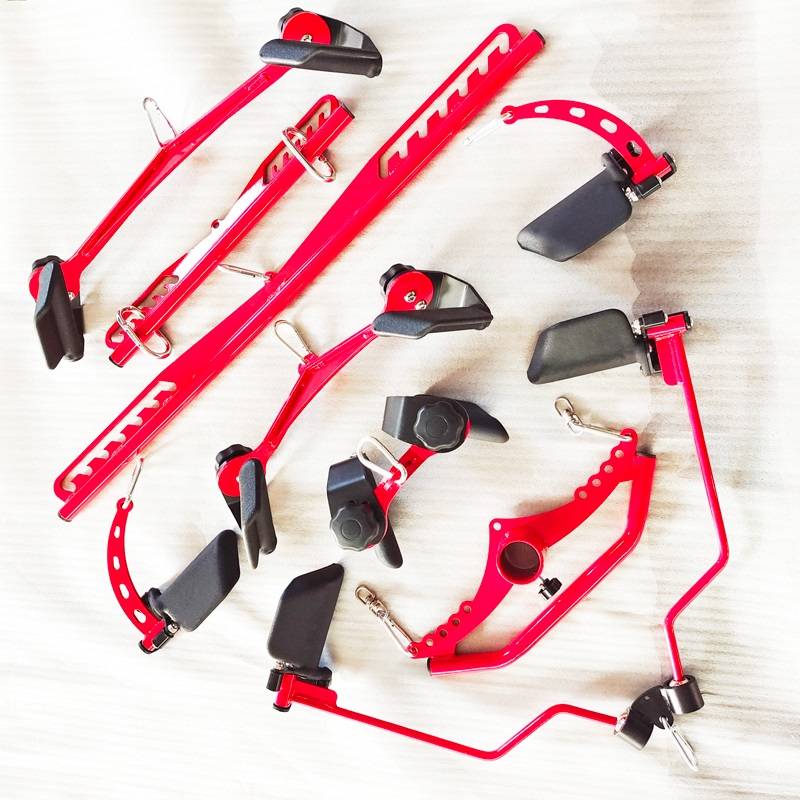 Adjustable pull -back handle 8 -piece set of red