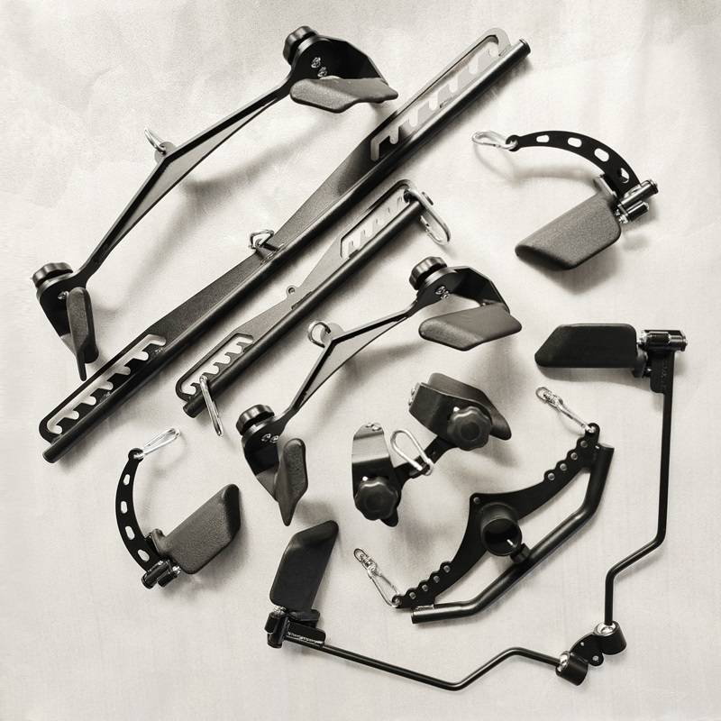 Adjustable pull back handle 8 -piece set black