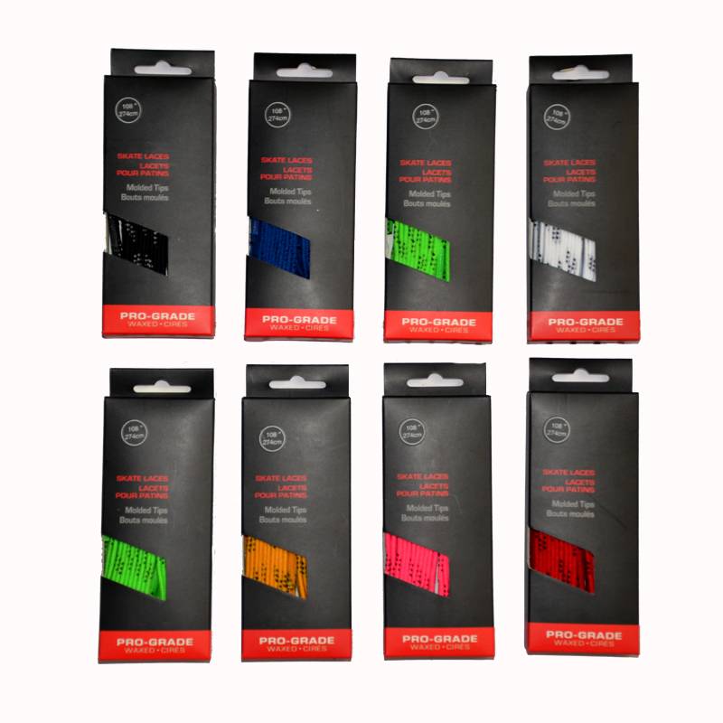 Spot professional icehouse shoelaces, children, adult ice hockey -containing wax shoes, multi -color optional