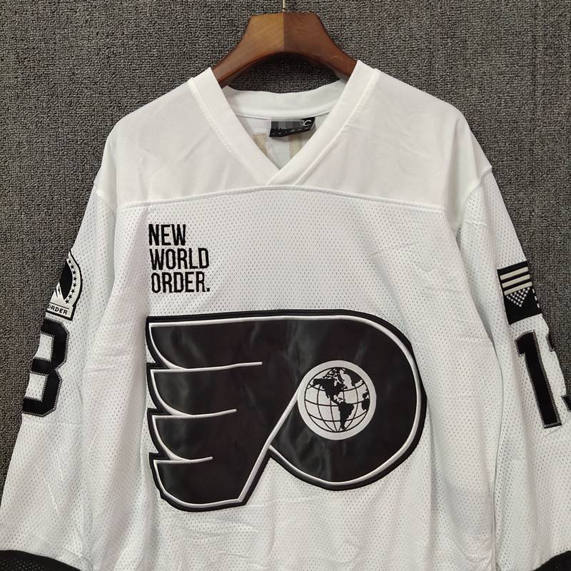 Harajuku street hip -hop ice hockey clothing hiphop loose jersey long long -sleeved T -shirt sports ball uniform men's same paragraph